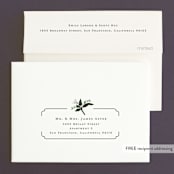 "Botanical Name Plate" - Wedding Thank You Cards in Sage by Shiny Penny Studio - FREE Recipient Addressing