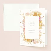 "Garden" - Wedding Thank You Cards in Peach by Lori Wemple - Front