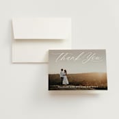"Modern Romance" - Wedding Thank You Cards in Mocha by Hooray Creative - Front