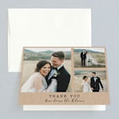 "Wedding Stamp" - Wedding Thank You Cards in Kraft by Hudson meet Rose - Front
