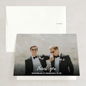 "Cacti" - Wedding Thank You Cards in Rose Crystal by Cass Loh - Front