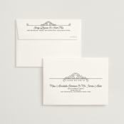 "Deco Nouveau" - Wedding Thank You Cards in Cream by GeekInk Design - FREE Recipient Addressing