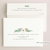 "Blooming Bouquet" - Wedding Thank You Cards in Charcoal by Alethea and Ruth - FREE Recipient Addressing