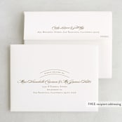 "divine" - Wedding Thank You Cards in Gilded Gold by Jennifer Postorino - FREE Recipient Addressing