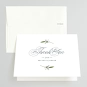 "Adorned Ampersand" - Wedding Thank You Cards in Cotton by Jennifer Postorino - Front