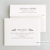 "Adorned Ampersand" - Wedding Thank You Cards in Cotton by Jennifer Postorino - FREE Recipient Addressing