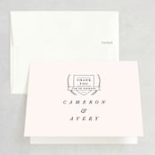 "Astor" - Wedding Thank You Cards in Blush by Carly Reed Walker - Front