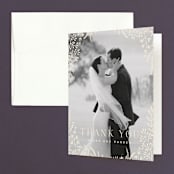 "Wild and Free" - Wedding Thank You Cards in Ballet Slipper by Design Lotus - Front