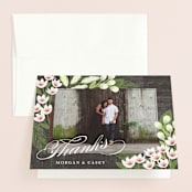"Rustic Ranch" - Wedding Thank You Cards in Champagne by Griffinbell Paper Co. - Front