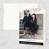 "Elan" - Wedding Thank You Cards in Tuxedo by Griffinbell Paper Co. - Front