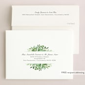 "Leafy ampersand" - Wedding Thank You Cards in Mint Leaf by Jennifer Wick - FREE Recipient Addressing