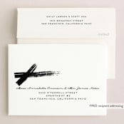 "Brushed Stripes" - Wedding Thank You Cards in Cream by Everett Paper Goods - FREE Recipient Addressing