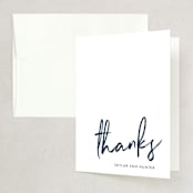 "Funky Names" - Wedding Thank You Cards in Navy by Phrosné Barwood - Front