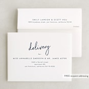 "Funky Names" - Wedding Thank You Cards in Navy by Phrosné Barwood - FREE Recipient Addressing