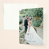 "Next Adventure" - Wedding Thank You Cards in Navy by Stacey Meacham - Front
