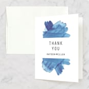 "Modern Water" - Wedding Thank You Cards in Celestial by Olivia Raufman - Front