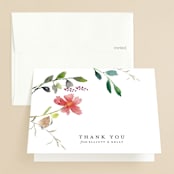 "Spring Wildflowers" - Wedding Thank You Cards in Floral by Mere Paper - Front