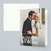 "The Minimalist" - Wedding Thank You Cards in Pearl by Kelly Schmidt - Front