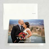 "Flawless" - Wedding Thank You Cards in Midnight by Kimberly FitzSimons - Front