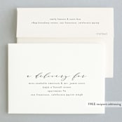 "Simple Elegance" - Wedding Thank You Cards in Tuxedo by Phrosné Barwood - FREE Recipient Addressing