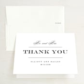 "Downtown" - Wedding Thank You Cards in Onyx by Lauren Chism - Front