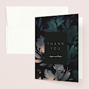 "Midnight Garden" - Wedding Thank You Cards in Midnight by Lori Wemple - Front