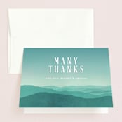 "Misty Mountain Range" - Wedding Thank You Cards in Sky by Kelly Schmidt - Front