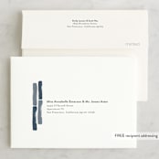 "Modern Brush" - Wedding Thank You Cards in Steel Blue by Lisa Guerrero - FREE Recipient Addressing