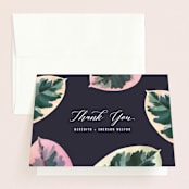 "Painterly Plant" - Wedding Thank You Cards in Midnight by Hooray Creative - Front
