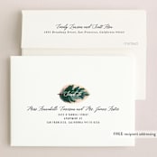 "Painterly Plant" - Wedding Thank You Cards in Midnight by Hooray Creative - FREE Recipient Addressing
