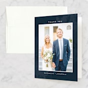 "Dash" - Wedding Thank You Cards in Midnight by Grace Kreinbrink - Front