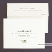 "Olive Branch" - Wedding Thank You Cards in Olive by Wildfield Paper Co - FREE Recipient Addressing