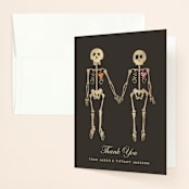 "Until Death" - Wedding Thank You Cards in Golden by Katie Zimpel - Front