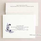 "feathers & florals" - Wedding Thank You Cards in Dusk by Olivia Raufman - FREE Recipient Addressing