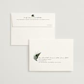 "Natures Greens" - Wedding Thank You Cards in Ivory by Susan Moyal - FREE Recipient Addressing