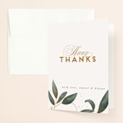 "Love Grows" - Wedding Thank You Cards in Leaf by Leah Bisch - Front