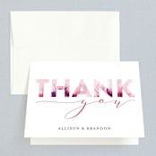 "Ethosien" - Wedding Thank You Cards in Majestic by GeekInk Design - Front