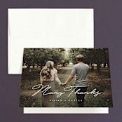 "Brooklyn" - Wedding Thank You Cards in Cement by Lauren Chism - Front