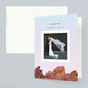 "Desert Rocks" - Wedding Thank You Cards in Sunset by Owl and Toad - Front
