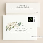 "Botanical Ring" - Wedding Thank You Cards in Ivory by Susan Moyal - FREE Recipient Addressing