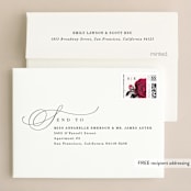 "Flowing Initials" - Wedding Thank You Cards in Ivory by Hooray Creative - FREE Recipient Addressing