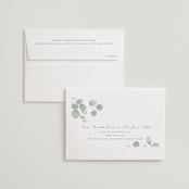 "Silver Dollar Eucalyptus" - Wedding Thank You Cards in Silver Dollar by Shannon Chen of Four Wet Feet Studio - FREE Recipient Addressing