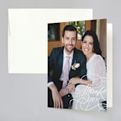 "Fountain Pen" - Wedding Thank You Cards in Creme by Erin L. Wilson - Front