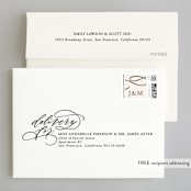 "Fountain Pen" - Wedding Thank You Cards in Creme by Erin L. Wilson - FREE Recipient Addressing