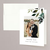 "Clearing" - Wedding Thank You Cards in Leaf by Alethea and Ruth - Front