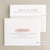 "Softly Layered" - Wedding Thank You Cards in Blush by Everett Paper Goods - FREE Recipient Addressing