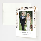 "Terrazzo Frame" - Wedding Thank You Cards in Mustard by Amy Payne - Front