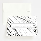 "Library Square" - Wedding Thank You Cards in Charcoal by Meagan Christensen - Front