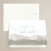 "muted mountains" - Wedding Thank You Cards in Splendid Day by Deborah Chou - Front