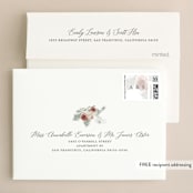 "rose drop" - Wedding Thank You Cards in Rose by Cass Imagines - FREE Recipient Addressing